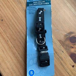 Black and White Bone Dog Collar S